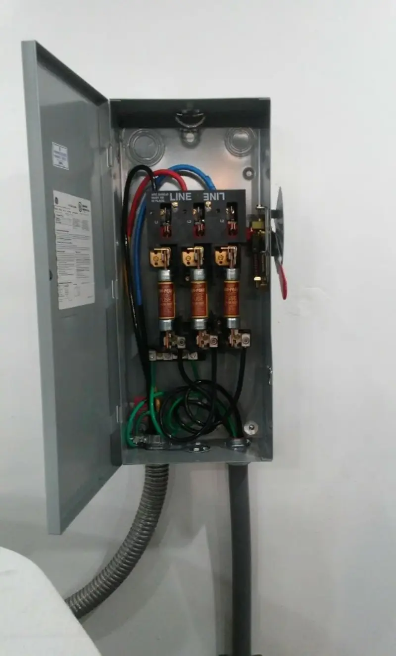 Three-phase disconnect switch installed for Electrical Wiring & Rewiring in Randallstown